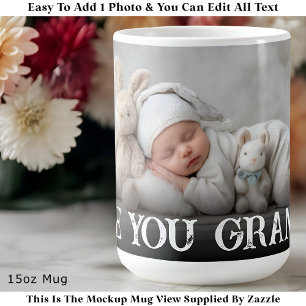 Mug Amour gras personnalisé pour grand-père une photo