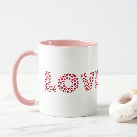 Mug Amour Heureuse Sainte-Valentin (Avec donut)