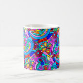 Mug amour hippie super multicolore de style (Centre)
