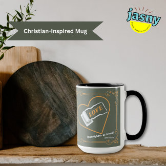 Mug Amour Inspirationnel Écriture Chrétienne Deux Tons