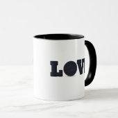 Mug Amour jeu de basket avec balle bleue (Devant droit)