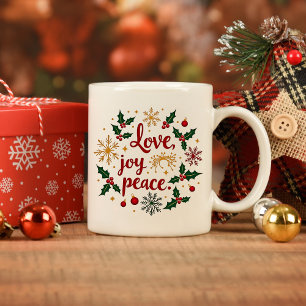 Mug Amour, Joie, Paix - Esprit de Noël