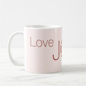 Mug Amour Joie paix Noël poinsettia (Gauche)
