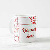 Mug Amour, liebe, kara, cher, käre, querido, texte, ro (Devant gauche)