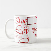 Mug Amour, liebe, kara, cher, käre, querido, texte, ro (Gauche)