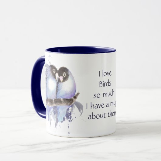 Mug Amour Lovebirds tellement de citations amusantes d (Devant gauche)