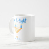 Mug Amour & Lumière Cadeau personnalisé Hanoukka Menor (Devant gauche)