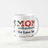 Mug Amour Maman Fleurs Florales Personnaliser (Devant droit)