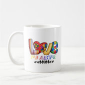 Mug Amour Maman Sensibilisation sur l'autisme pour les (Gauche)