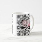 Mug Amour, mariage, Saint Valentin, coeur (Devant droit)