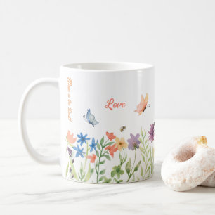 Mug Amour Meilleure Maman Peint Fleurs de printemps Pa