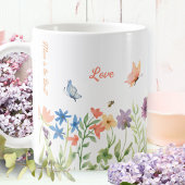 Mug Amour Meilleure Maman Peint Fleurs de printemps Pa