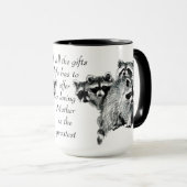 Mug Amour Mère Citation Amusant Famille Raccoon (Devant droit)