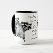 Mug Amour Mère Citation Amusant Famille Raccoon (Devant gauche)