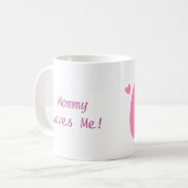 Mug Amour mignon de parents d'éléphant et de maman de (Devant gauche)