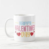 Mug Amour Minimaliste Mignonne Saint Valentin Rosé gai (Gauche)
