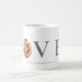 Mug Amour Moderne Aquarelle Coeurs Valentines Jour Pho (Centre)