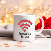 Mug Amour moderne, connecté à elle
