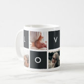 Mug Amour moderne | Photo de charbon de bois Collage M (Devant gauche)