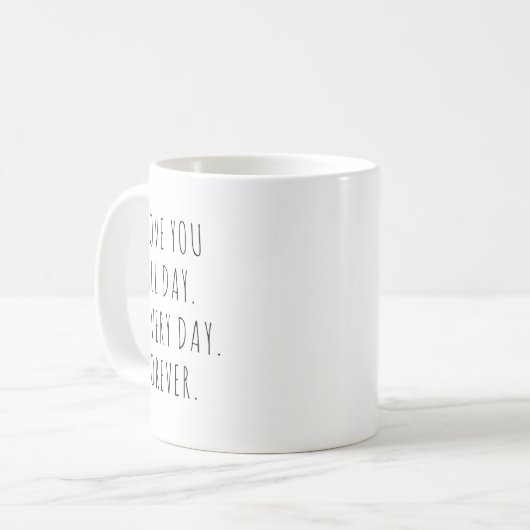 Mug Amour Moderne - Texte manuscrit (Devant gauche)