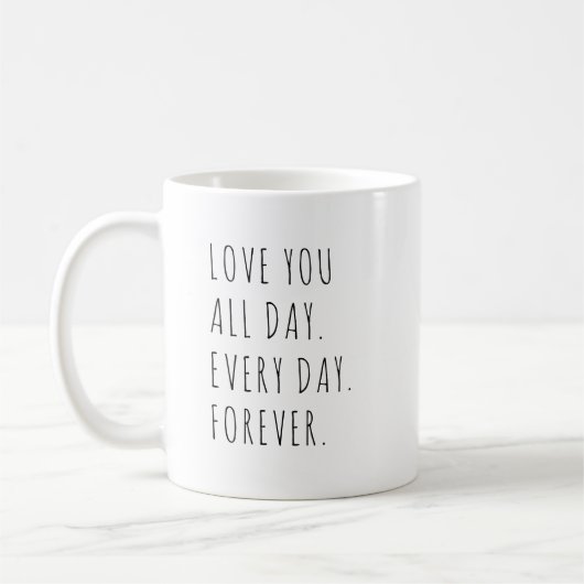 Mug Amour Moderne - Texte manuscrit (Gauche)