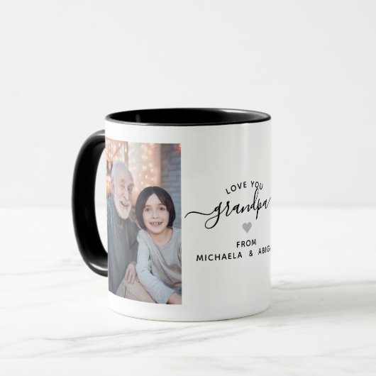 Mug Amour Moderne Vous Grand-Père/Grampy/Autres 2-Phot (Devant gauche)