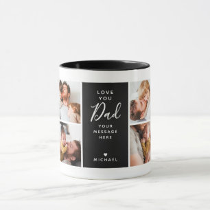 Mug Amour moderne Vous Papa/Papa/Autre 8-Photo Collage