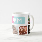 Mug AMOUR MOM | GIRL PINK & GARY BLUE Multi 7 Photo (Devant droit)