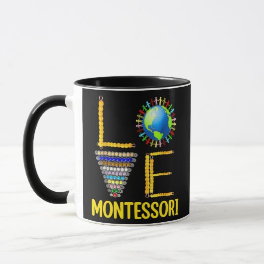 Mug Amour Montessori Enseignant Montessori Éducation R (Gauche)