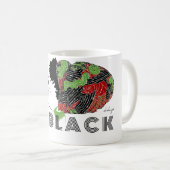 Mug AMOUR NOIR en VERT & ROUGE (Devant droit)