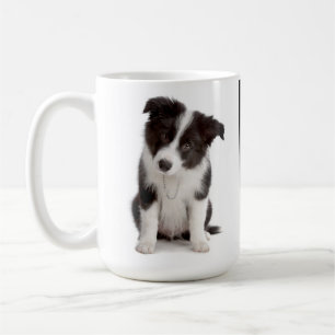 Mug Amour noir et blanc Frontière Collie Chien Chien 