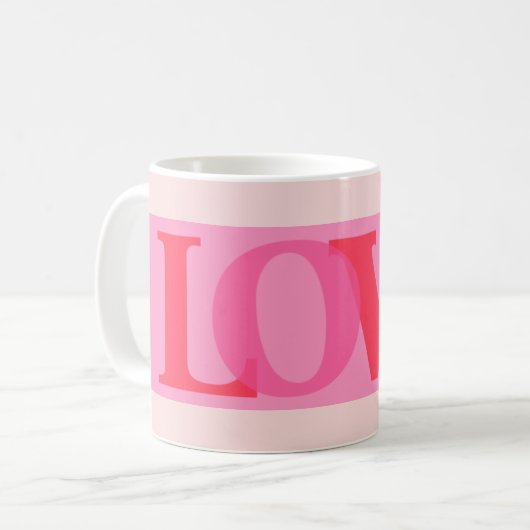 Mug Amour | Nuances de rose (Devant gauche)