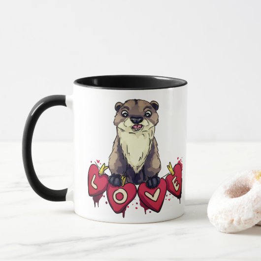 Mug Amour Otter (Avec donut)