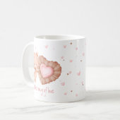 Mug Amour Ourson Mignon Cookie Rose Saint Valentin (Devant gauche)