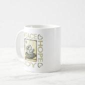 Mug Amour, Paix, Espoir, Joie (Devant gauche)