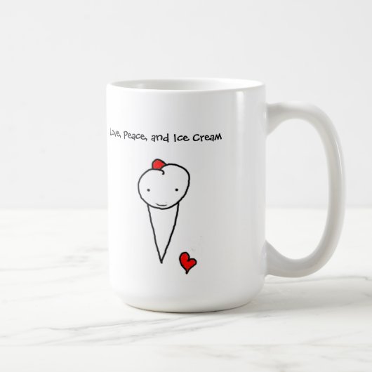 Mug Amour, paix et glace (Droite)