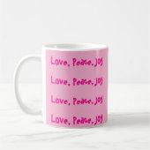 Mug Amour.Paix, Joie (Gauche)