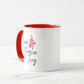 Mug Amour Paix Joie Moderne Mini Noël Vacances (Devant gauche)