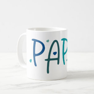 Mug Amour Papa Grand-Père Coeurs typographiques