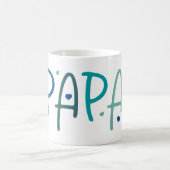 Mug Amour Papa Grand-Père Coeurs typographiques (Centre)
