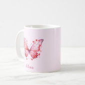 Mug Amour papillon | Feminine | Nom personnalisé (Devant gauche)