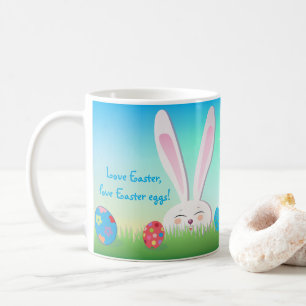Mug Amour Pâques, lapin mignon de chasse heureuse à