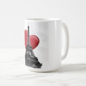 Mug Amour Paris Coeur Rouge Tour Eiffel (Devant droit)