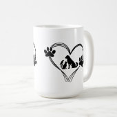 Mug Amour Pattes d'animaux de compagnie (Devant droit)