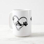 Mug Amour Pattes d'animaux de compagnie (Devant gauche)