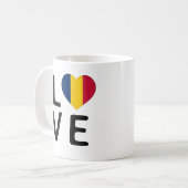 Mug Amour - Pavillon Tchad (Devant gauche)