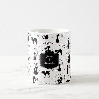 Mug Amour personnalisé de chat noir
