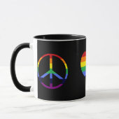 Mug amour pi de paix d'arc-en-ciel (Gauche)