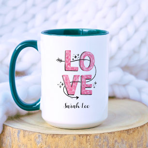 Mug Amour   Pink Cute Super Maman Typographie
