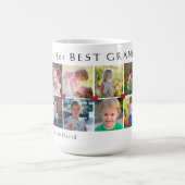 Mug Amour pour grand-mère multi photo cœurs simples mi (Centre)
